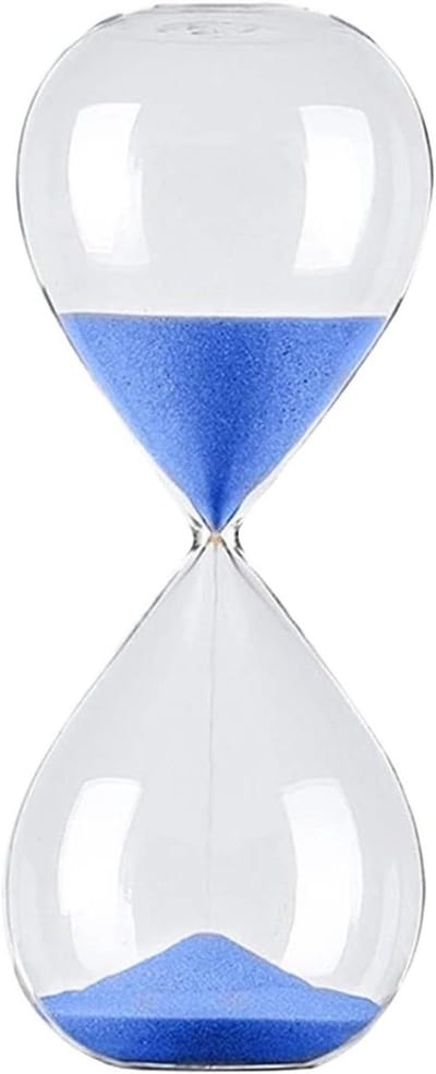 Zandloper Timer - Visuele Zandklok - Tijdmanagement Thuis - Klassieke Tijdoplossing - 60 Minuten - Blauw