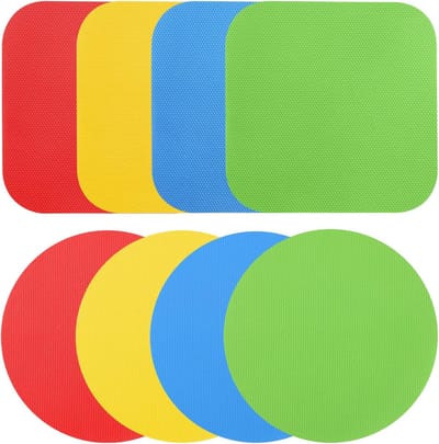 Flessenopener - 8 stuks - Dekselopener - Antislip onderzetters - Herbruikbare rubberen klem - Multifunctionele flessenopener - Geschikt voor de meeste flessen - 12.5CM - 4 kleuren