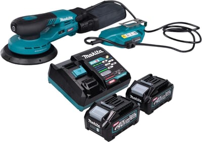 Makita BO 002 CGM201 Accuschuurmachine 40 V max. 150 mm 5,0 mm slag Borstelloos + 2x accu 4.0 Ah + lader