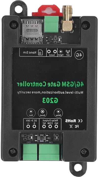 Draadloze GSM Deuropener met Afstandsbediening voor Garage Toegang, 3G/4G Compatibel, DC9-36V, Herstartfunctie en Resetmogelijkheden