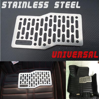 RVS Auto Vloermat Hielplaat Voetsteun Pedaal Pad Antislip