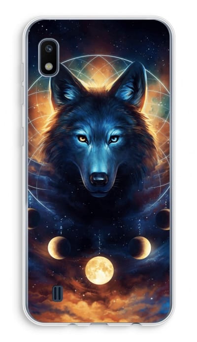 Case Company® - Hoesje geschikt voor Samsung Galaxy A10 hoesje - Wolf Dreamcatcher - Soft Cover Telefoonhoesje - Bescherming aan alle Kanten en Schermrand