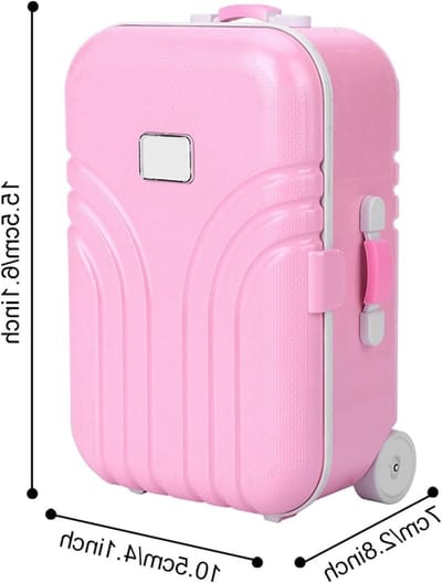 Leuke Kinderkoffer met Wieltjes, Speelgoed Koffer, Mini Reiskoffer voor Kinderen in Roze, Ideaal voor Vakantie en Uitjes