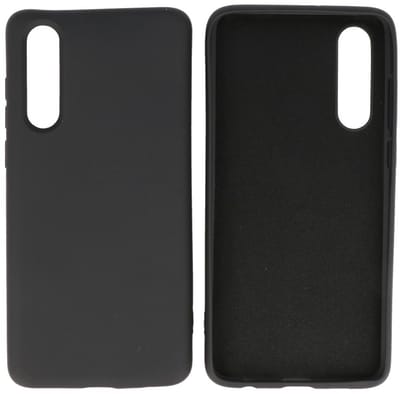 Hoesje Geschikt voor de Huawei P30 - Fashion Color Backcover Telefoonhoesje - Zwart