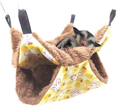 Winterkooien voor kleine dieren, stapelbedden in hangmatstijl, bedden voor suikereekhoorns, vogelnesten, hamsternesten-35*35cm