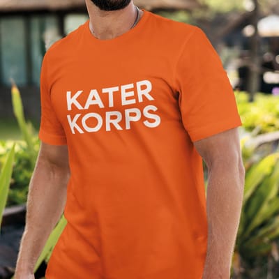 Oranje Koningsdag T-Shirt Kater Korps XS