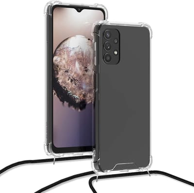 Arara Silicone Hoesje Samsung Galaxy A52s Transparant Hoesje met Zwarte draagkoord / Backcover / Case / Samsung