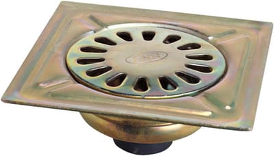 Vierkante Afvoerput Vierkant 80x80mm met Stopcontact 22mm - Bichromatisch Staal
