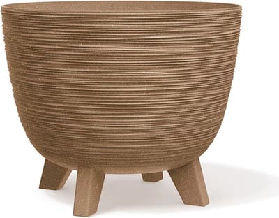 Prosperplast Furu Eco Wood-Naturo - Bloempot met pootjes / Plantenbak - UV-bestendig ⌀ 236mm