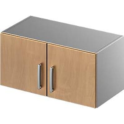 Schäfer Shop Genius Opzetkast TETRIS SOLID, stalen romp, 1 ordnerhoogte, b 800 mm, beukenpatroon/blank aluminium