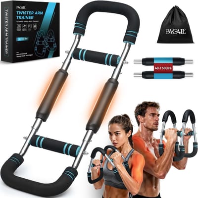 Arm Trainer - Kracht Trainer - Thuis Trainen - Instelbare Weerstand - 5 Niveaus - Blauw