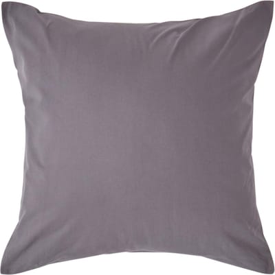 Homescapes Kussensloop 40x40 cm – Donkergrijs – 100% Egyptisch Perkal Katoen – 200 TC