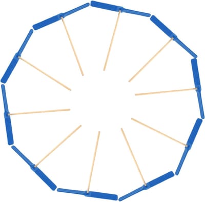 Vliegend Speelgoed - Libellen Speelgoed - Buiten Spelen - Natuurlijk Bamboe Materiaal - 168 cm Lengte - Blauw