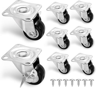 Meubelwielen Set - Stille Wielen - Meubels Verplaatsen - 360 Graden Draaibaar - 1 Inch