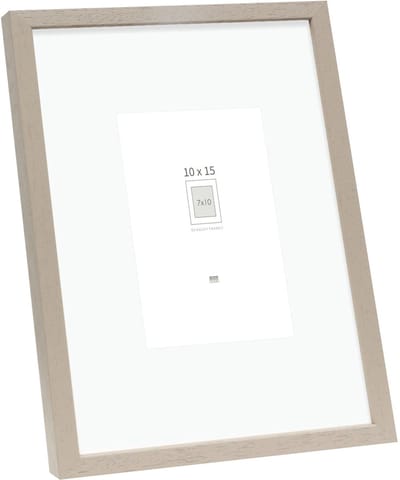 Deknudt Frames Fotolijst - taupe met passe-partout - 7x10 / 10x15 cm