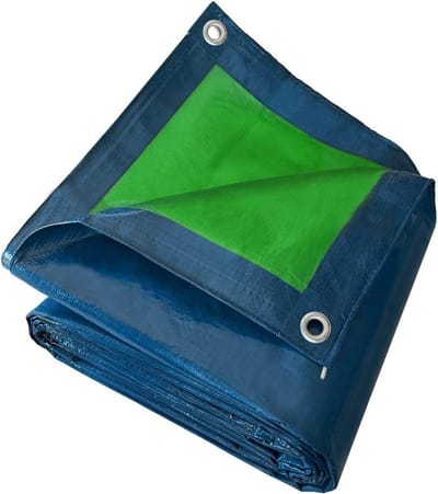 Afdekzeil - Beschermzeil Dekzeil - Buiten Beschermen - Versterkte Anti-UV - 6x10 meter - Blauw Groen