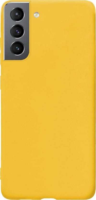 Hoes - Geschikt voor Samsung Galaxy S21 - Sterk & Shockproof - Hoesje Cover - Siliconen Case - Geel