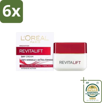 L'Oréal Revitalift 40+ - Dagcrème - Hydrating Anti-Rimpel - 50 ml - Voordeelverpakking - 6 stuks - Hydrating crème - Crème voor veroudering