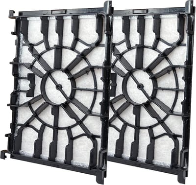 Multaparts® motor filter geschikt voor Bosch / Siemens - set van 2 stuks- | Filter kunststof frame achter stofzak | Afm. 16 x 11 x 1 cm | O.a. geschikt voor Move On, GL30, GL40, GL50, Free'e | Alternatief voor 00579421, VZ02MSF, BBZ02MPF