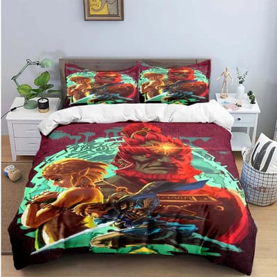 Prachtige Spel Z-Zelda Beddengoed Sets Prachtige Set Dekbedovertrek Beddekenset Beddengoed Set Luxe Cadeau Huis Textiel US Full(200*230cm)3pcs