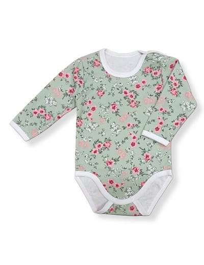 Dartomik ABC-baby - Meisjesbody - Lange Mouw - Katoen - Bloemen
