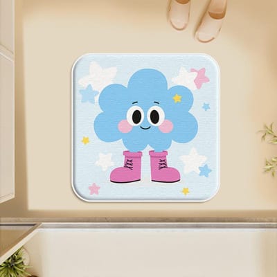Badkamer Antislip Mat Absorberende Mat Anti-val Imitatie Kasjmier Sneldrogend Toilet Douchebord Voetmat Badkamer Deurmat 40 * 40CM Crystal Fleece
