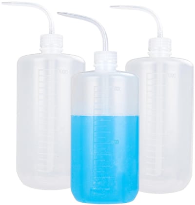 Zeynomax - Sprayflessen - 1000 ml - Perfect voor planten en laboratoria - Transparant plastic - Ideaal voor tattoo-wassen - Set van 3