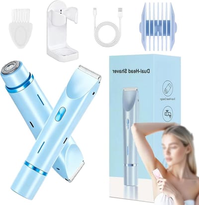 Damesscheerapparaat - Elektrische Epilator - Lichaamsverzorging - Nat en Droog Gebruik - IPX7 Waterdicht - Hemelsblauw