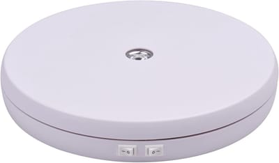 360° Rotating Electric Turning Plate met LED Display voor Fotografie, Bruiloften en Beurzen (Wit)