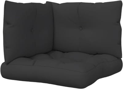 Palletkussens Set - Zitkussens Buiten - Tuinmeubels Comfort - Waterdichte Stof - 60x61.5cm - Zwart
