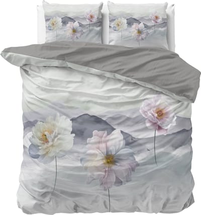 Sleeptime Annique Dekbedovertrek - Tweepersoons - 200X200/220 + 2 x kussenslopen 60x70 - Grijs