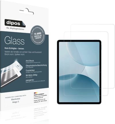 dipos – 2x Pantserfolie geschikt voor Blackview Mega 5 | 9H Screenprotector