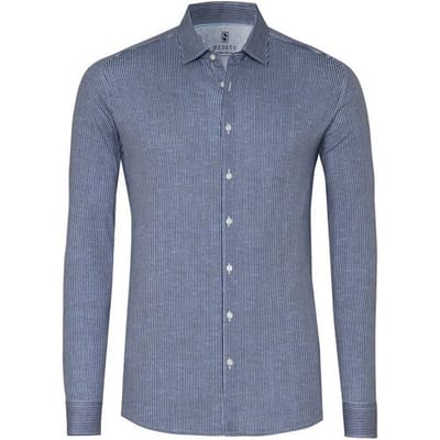 Desoto Overhemd Vertical Stripes Casual Kent Navy / male