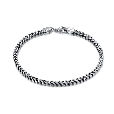 Twice As Nice Armband in edelstaal, kubusvormig gourmet 21cm