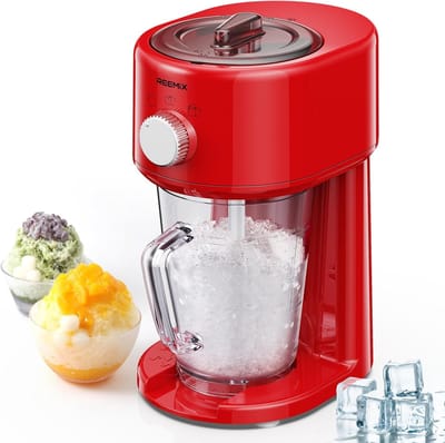 Slush Maker en Ice Crusher - Elektrische Ijsschaver met Roestvrijstalen Messen en Ingebouwde Roerder - 3 Snelheden voor Fijn en Grof Crushed Ice - Voor Slushies, Cocktails, Sneeuwijs en Frozen Drinks