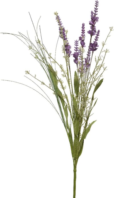 Everlands Kunsttak lavendel - kunststof - lila paars - 4 x 13 x H75 cm