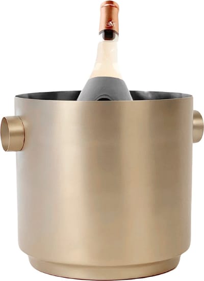XLBoom Rondo Wijnemmer Soft Copper- 27 x 23 x 22 cm Stainless Steel - Luxe design wijnkoeler voor flessen ontworpen door Sascha Sartory