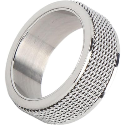 Bague Spinner Homme 8MM Silencieuse Acier Titane Cool Bague Anti-Anxiété pour Soulager l'Anxiété le Stress Noir Non. 8 57mm   2.2in Silver #9 argenté