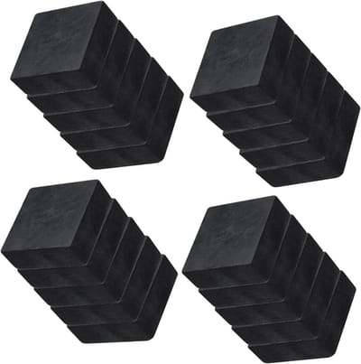Antitrillingspads Rubber - Isolatiematten Stabilisatoren - Apparatuur Dempen - Hoge Dichtheid Rubber - 20 Stuks 50mm - Zwart