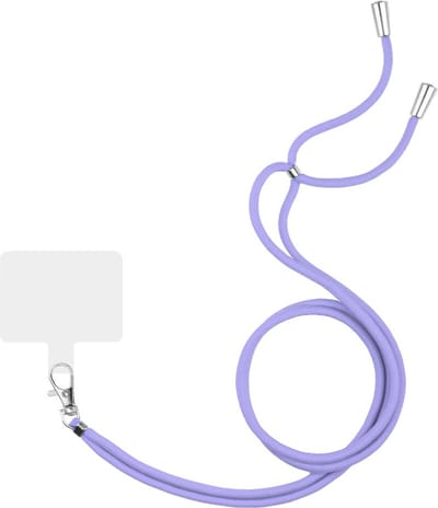 Peachy Telefoonkoord Multifunctioneel Verstelbaar met Patch - Paars