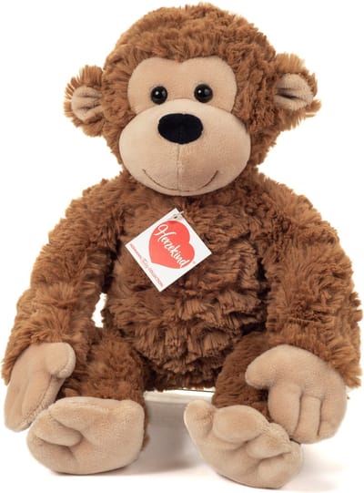 Hermann Teddy Knuffeldier Aap Fritz - pluche knuffel - premium kwaliteit - 32 cm - bosdieren apen knuffel