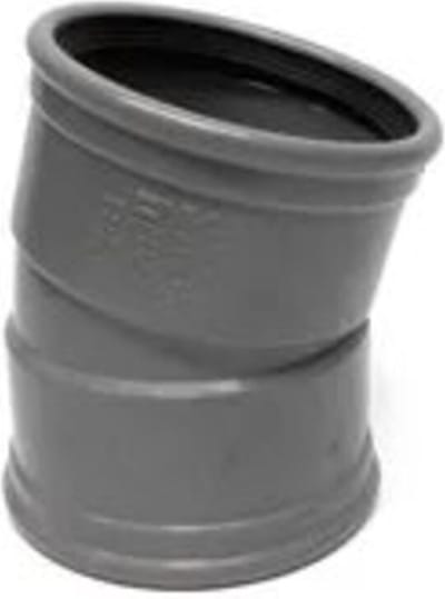 Afvoer pvc manchet - Bocht 15° - 2x mof - 160mm