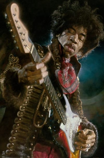 Jimi Hendrix poster - Kunst - Gitaar - Muziek - pop - Rock - 61 x 91.5 cm