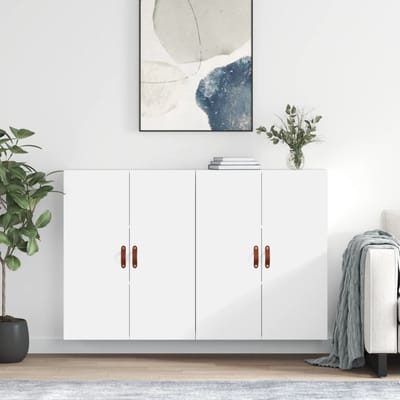 vidaXL - Hangkasten - 2 - st - 69,5x34x90 - cm - wit