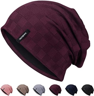 Slouch Beanie Muts voor Mannen en Vrouwen - Dunne Lichtgewicht Hoed voor Hiphop en Casual Gebruik - Wijnrood