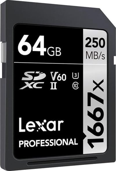 Lexar SDXC 64GB Professional 1667x / 250 Mb/s UHS-II