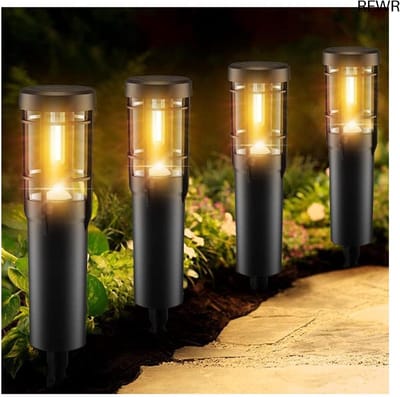 RFWR® Solarverlichting Tuin 4 Stuks - IP65 Waterdichte Zonne-Energie Verlichting met Automatische Schakeling