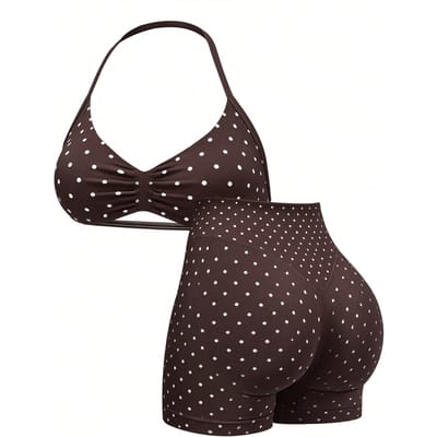 Nouveau ensemble de soutien-gorge sans couture à col haut très élastique et pantalon moulant à taille haute et hanches M black