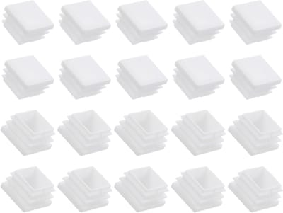 Vierkante Buiskap (20x20mm) - 24 Stuks, Plastic Eindkappen voor Meubels, Tuinhekken en Tafelbescherming