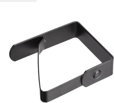 TOVBMUP Tafelkleedklemmen - Groot - 7 cm - Metalen tafelkleedklemmen - Verpakking van 6 - Geschikt voor eettafels, picknicks, feesten en bruiloften - Tafelkleedklemmen voor buiten - Zwart